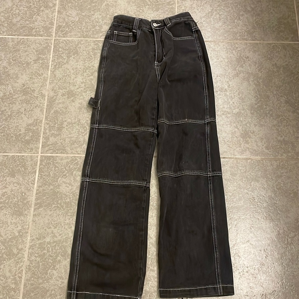 Black (cargo?) Jeans /High Waisted/